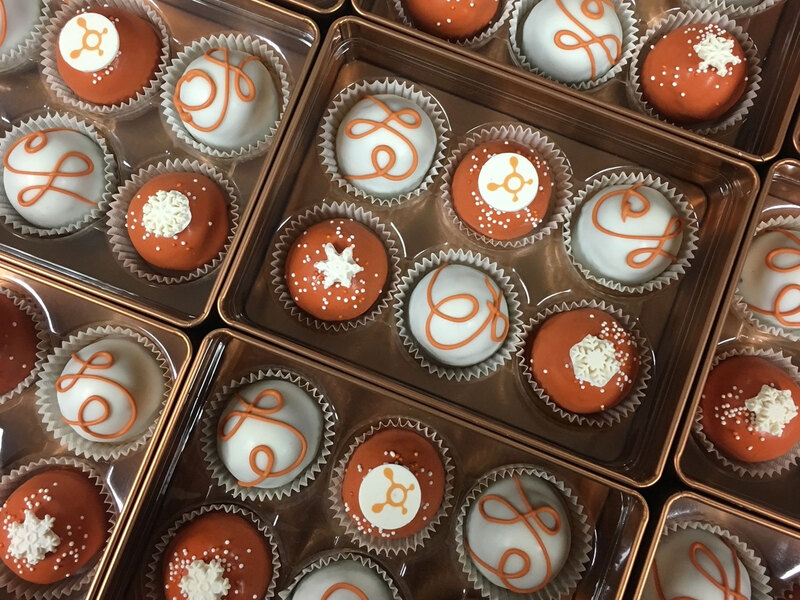 Custom cake balls for OrangeTheory